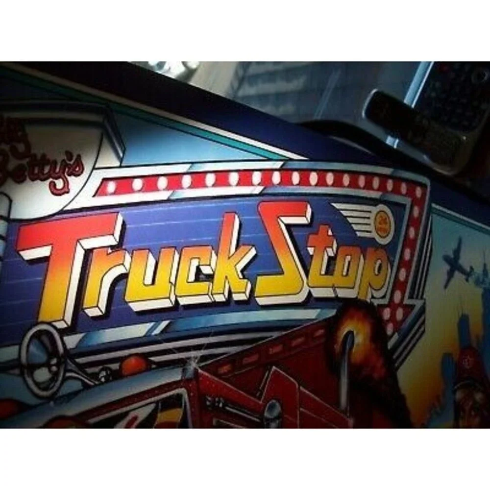 Bally Truck Stop Pinball TRANSLITE Original NOS Game Artwork Big Rig Trucking